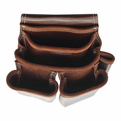 TRADESMITH TS5212- 5 POCKET TOP GAIN LEATHER TOOL POUCH