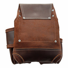 TRADESMITH TS5212- 5 POCKET TOP GAIN LEATHER TOOL POUCH