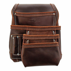 TRADESMITH TS5236- 7 POCKET TOP GRAIN LEATHER TOOL POUCH