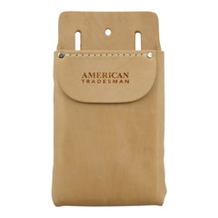 American Tradesman 918F - Leather Box Shaped Tool Pouch w/Pant Pocket Flapocket Flap