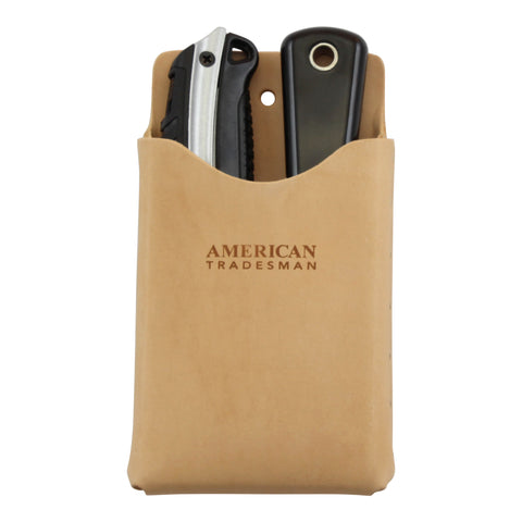 American Tradesman 918 - Leather Box Shaped Tool Pouch